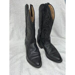 Unbranded Women's Black Leather Western Boots Size 10 #21691